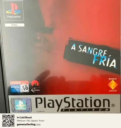 In Cold Blood PlayStation, Spain box front