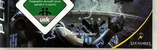 Star Wars: The Force Unleashed, the USK square on its front