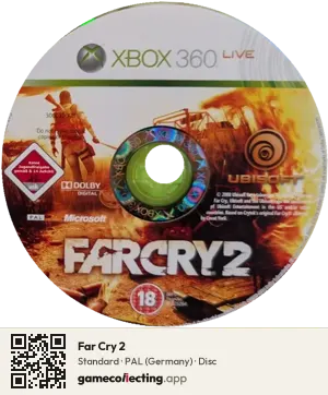 Far Cry 2 Xbox 360, PAL disc