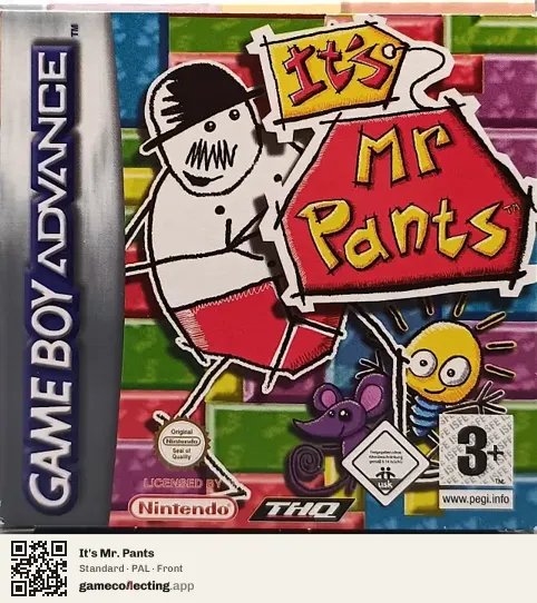 It's Mr. Pants Game Boy Advance, PAL box front