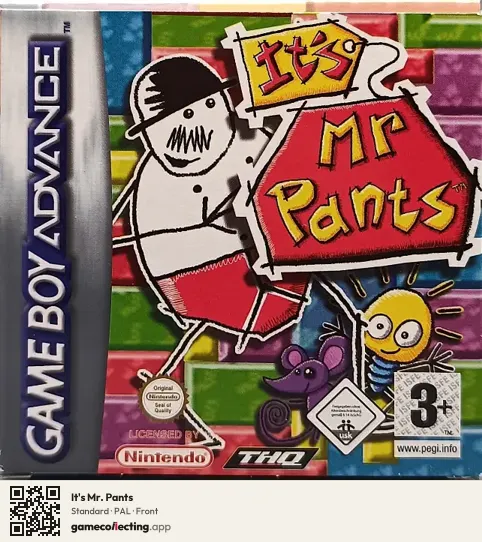It's Mr. Pants Game Boy Advance, PAL box front
