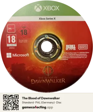 The Blood of Dawnwalker Xbox Series X, PAL disc
