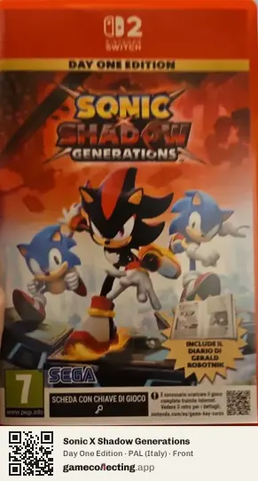 Sonic X Shadow Generations Nintendo Switch 2, Italy box front