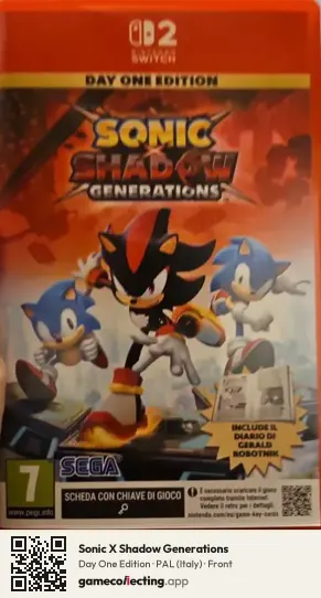 Sonic X Shadow Generations Nintendo Switch 2, Italy box front