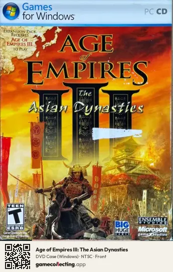 Age of Empires III: The Asian Dynasties Computer, NTSC box front