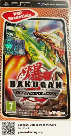 Bakugan: Defenders of the Core PlayStation Portable, PAL box front