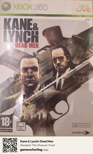 Kane & Lynch: Dead Men Xbox 360, France box front