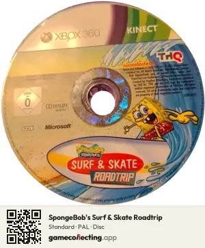 SpongeBob's Surf & Skate Roadtrip Xbox 360, PAL disc