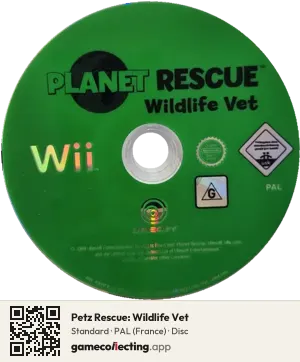 Petz Rescue: Wildlife Vet Nintendo Wii, PAL disc