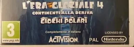 Ice Age: Continental Drift: Arctic Games, the PEGI square on its front