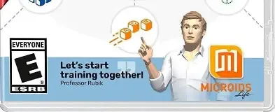 Professor Rubik's Brain Fitness, the ESRB box on its front