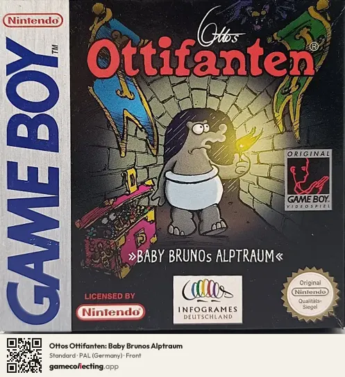 Ottos Ottifanten: Baby Brunos Alptraum Game Boy, Germany box front