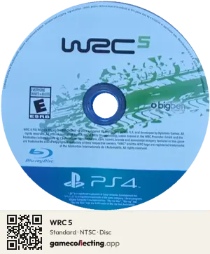 WRC 5 PlayStation 4, NTSC disc