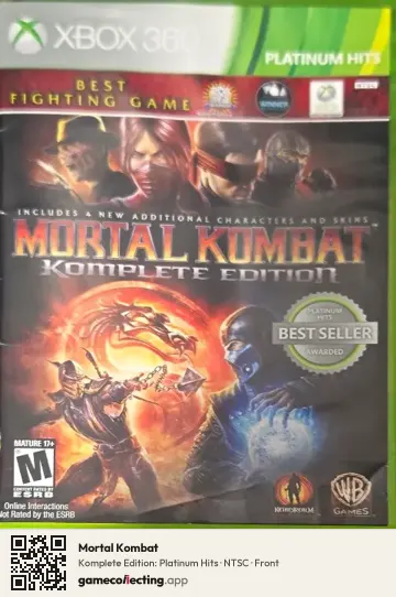 Mortal Kombat Xbox 360, NTSC box front