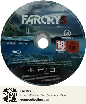 Far Cry 3 PlayStation 3, PAL disc