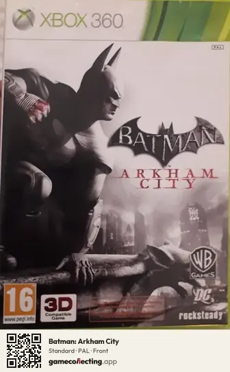 Batman: Arkham City Xbox 360, PAL box front