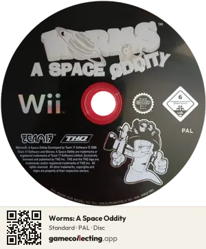 Worms: A Space Oddity Nintendo Wii, PAL disc