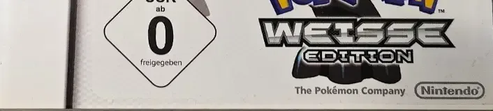 Pokémon White Version, the USK square on its front