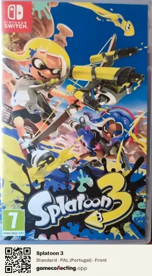 Splatoon 3 Nintendo Switch, Portugal box front