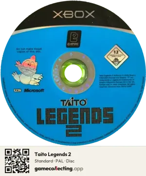 Taito Legends 2 Xbox, PAL disc