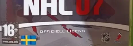 NHL 07, the PEGI square on its front