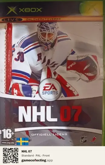 NHL 07 Xbox, PAL box front