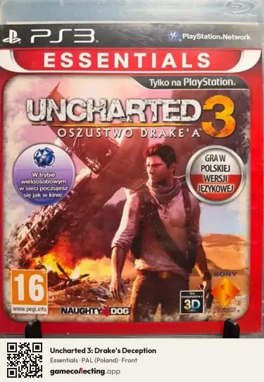 Uncharted 3: Drake's Deception PlayStation 3, Poland box front