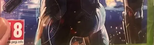 Crackdown 3, the PEGI square on its front