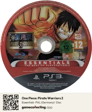 One Piece: Pirate Warriors 2 PlayStation 3, PAL disc