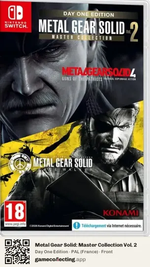 Metal Gear Solid: Master Collection Vol. 2 Nintendo Switch, France box front
