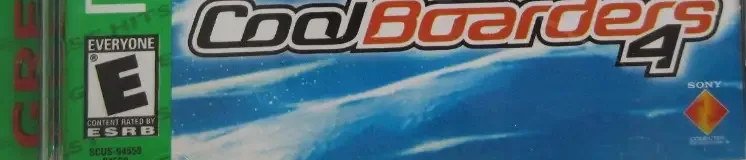 Cool Boarders 4, the ESRB box on its front