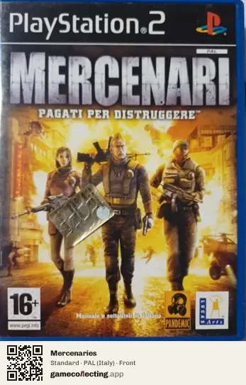 Mercenaries PlayStation 2, Italy box front