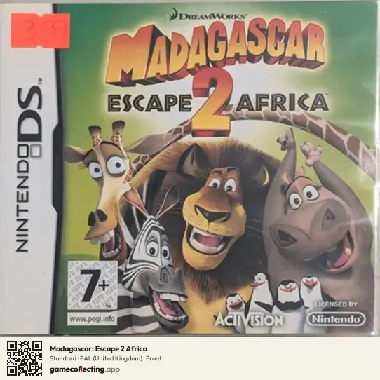 Madagascar: Escape 2 Africa Nintendo DS, United Kingdom box front