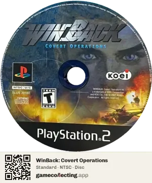WinBack: Covert Operations PlayStation 2, NTSC disc