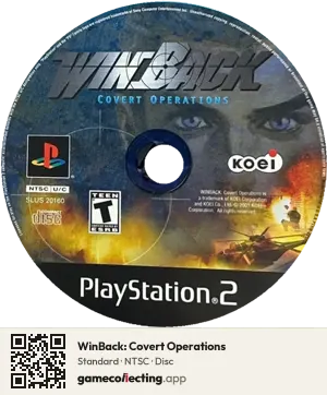 WinBack: Covert Operations PlayStation 2, NTSC disc