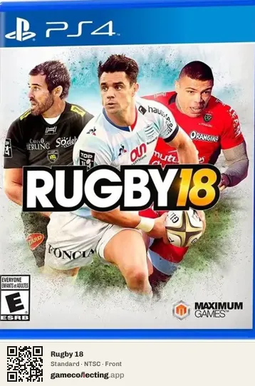 Rugby 18 PlayStation 4, NTSC box front