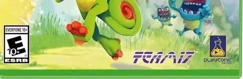 Yooka-Laylee, the ESRB box on its front