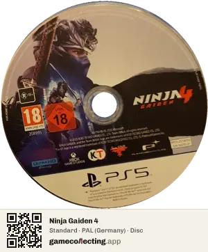 Ninja Gaiden 4 PlayStation 5, PAL disc