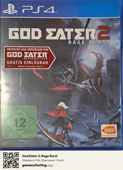 God Eater 2: Rage Burst PlayStation 4, Germany box front