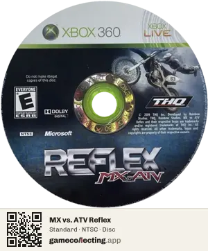 MX vs. ATV Reflex Xbox 360, NTSC disc