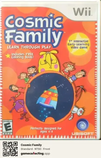 Cosmic Family Nintendo Wii, NTSC box front