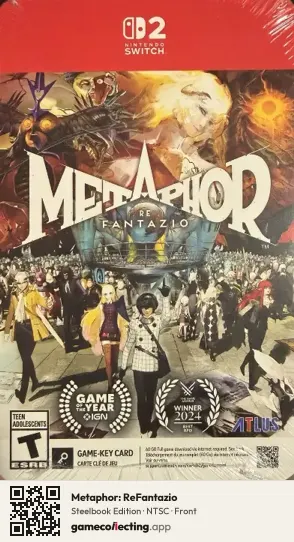 Metaphor: ReFantazio Nintendo Switch 2, NTSC box front