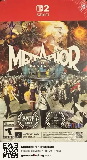 Metaphor: ReFantazio Nintendo Switch 2, NTSC box front