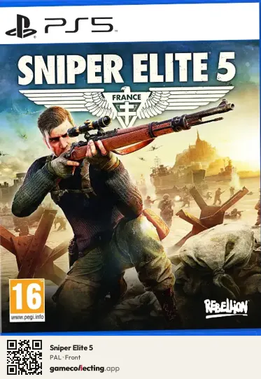 Sniper Elite 5 PlayStation 5, PAL box front