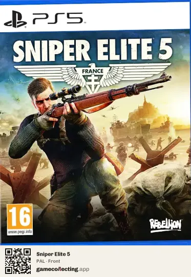 Sniper Elite 5 PlayStation 5, PAL box front