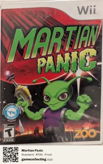 Martian Panic Nintendo Wii, NTSC box front