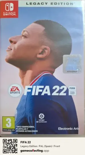 FIFA 22 Nintendo Switch, Spain box front