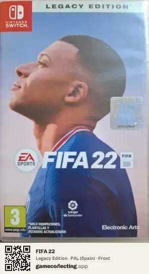 FIFA 22 Nintendo Switch, Spain box front