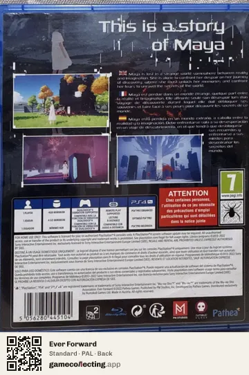 Ever Forward PlayStation 4, PAL box back