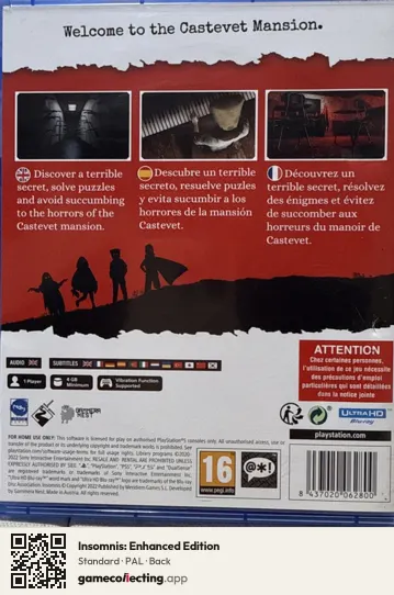 Insomnis: Enhanced Edition PlayStation 5, PAL box back